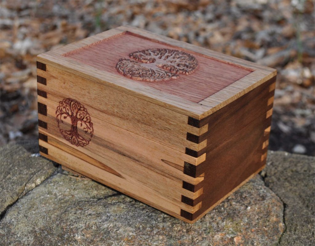 celtic tree of life wood box art version 1